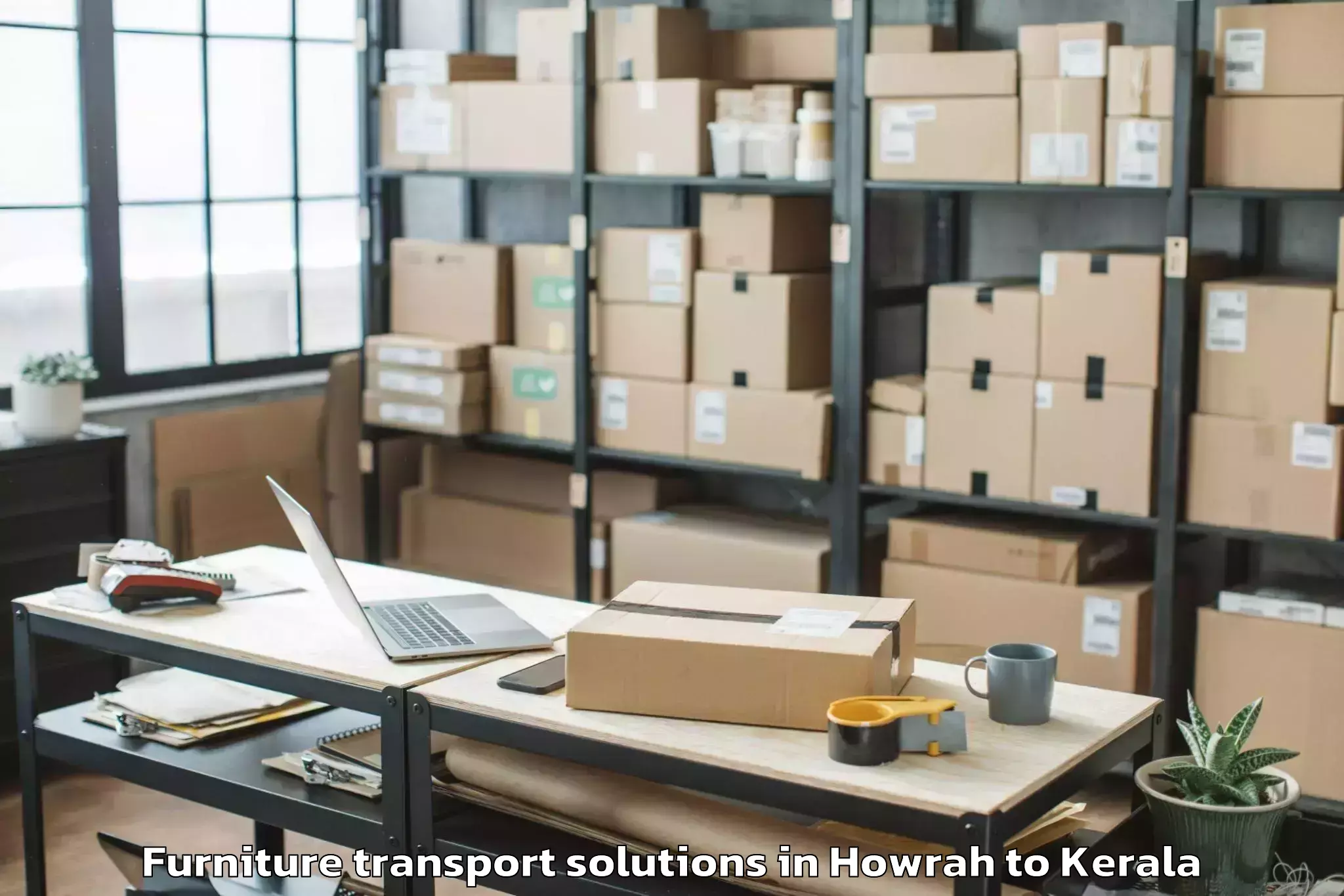 Reliable Howrah to Chelakkara Furniture Transport Solutions